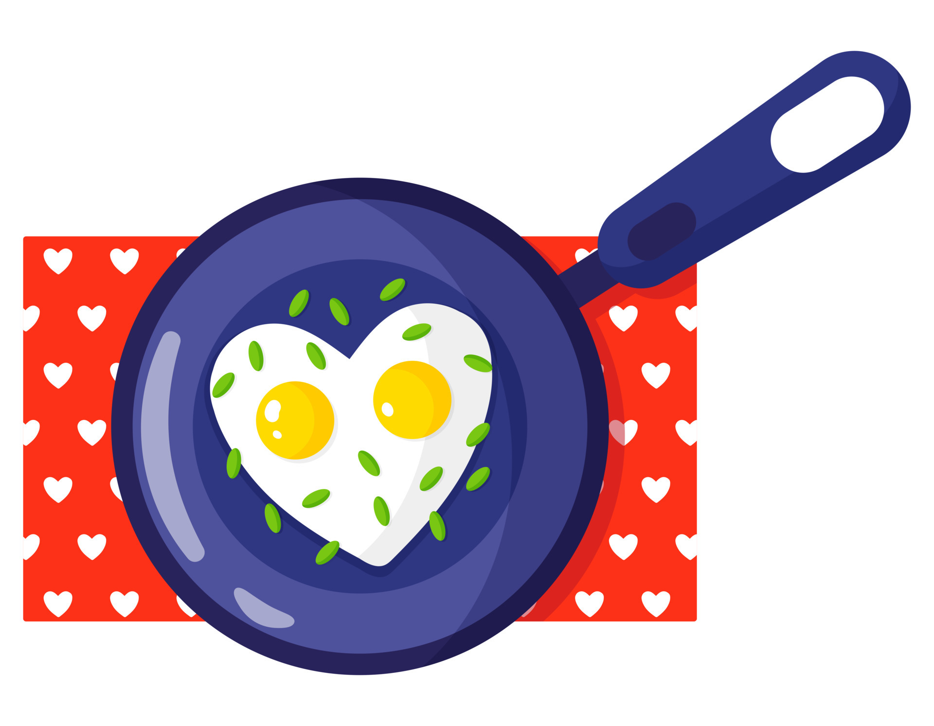 Holiday breakfast omelette or scrambled egg. 4580194 Vector Art at Vecteezy