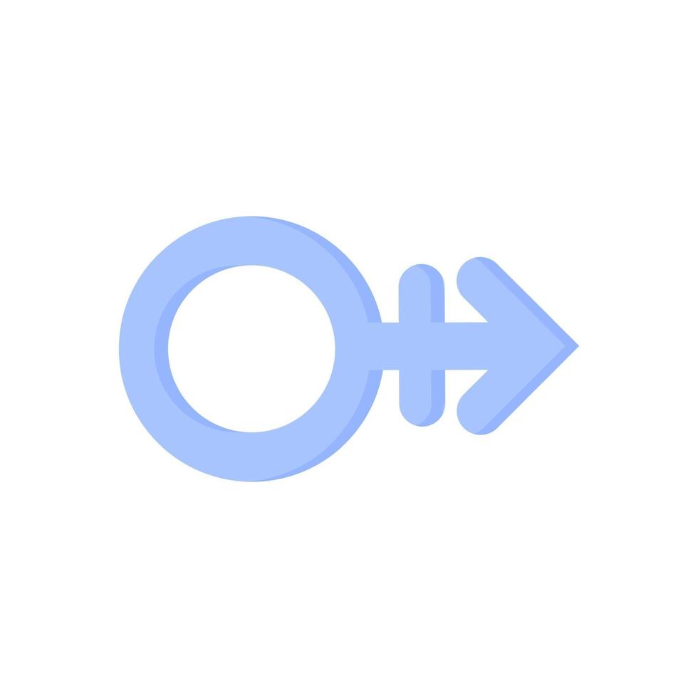 Blue gender symbol of other gender. vector