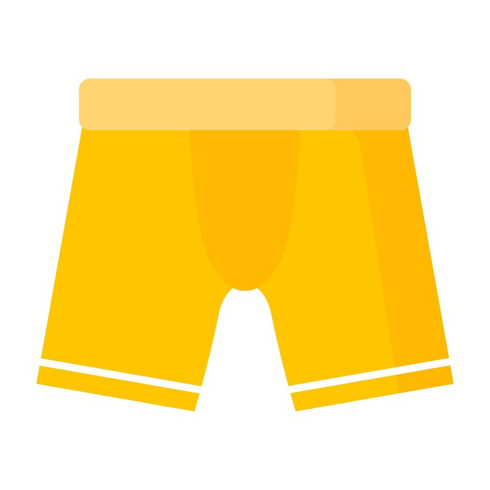 Yellow Men boxer underwear. Fashion concept vector