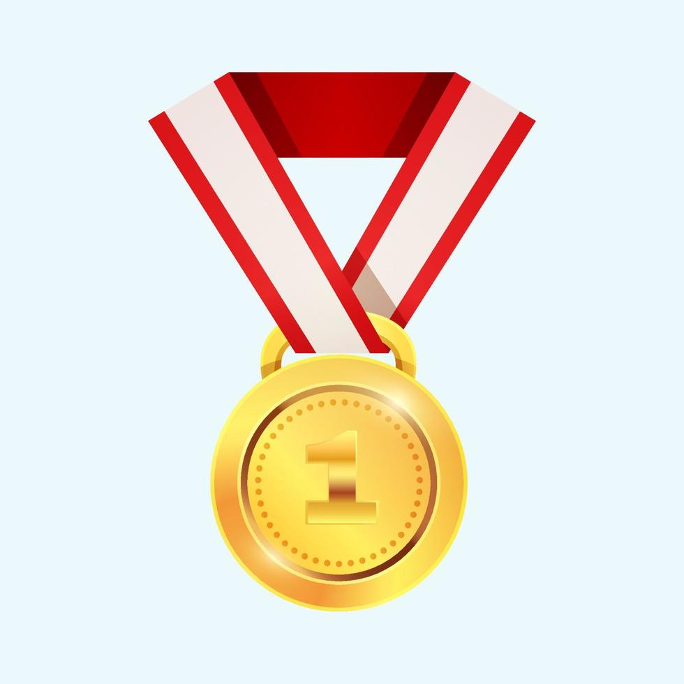 campeón premio trofeo medalla cinta vector