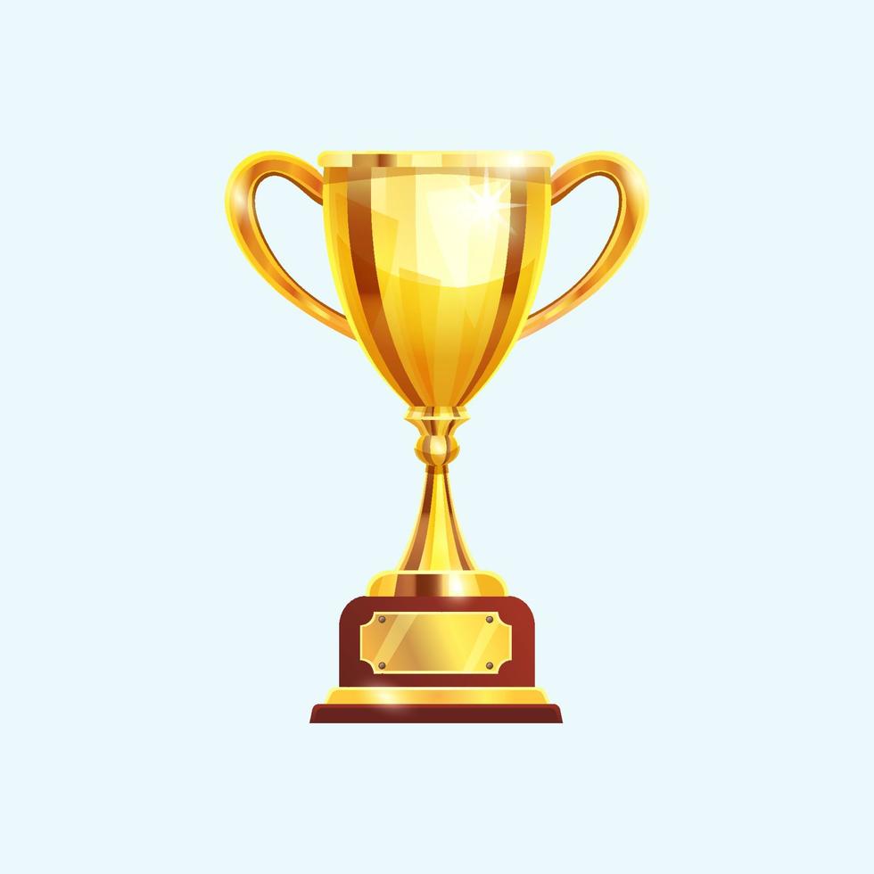 champion Award trophy medal ribbon vector