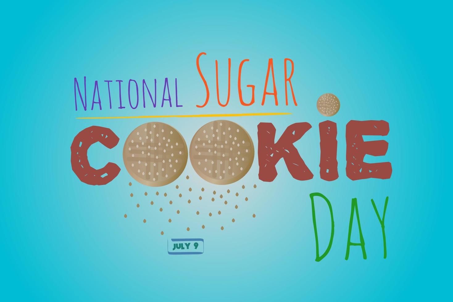 national sugar cookie day vector illustration