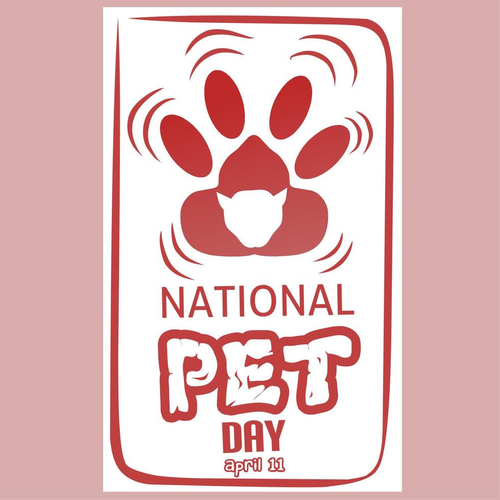 national pet day vector illustration