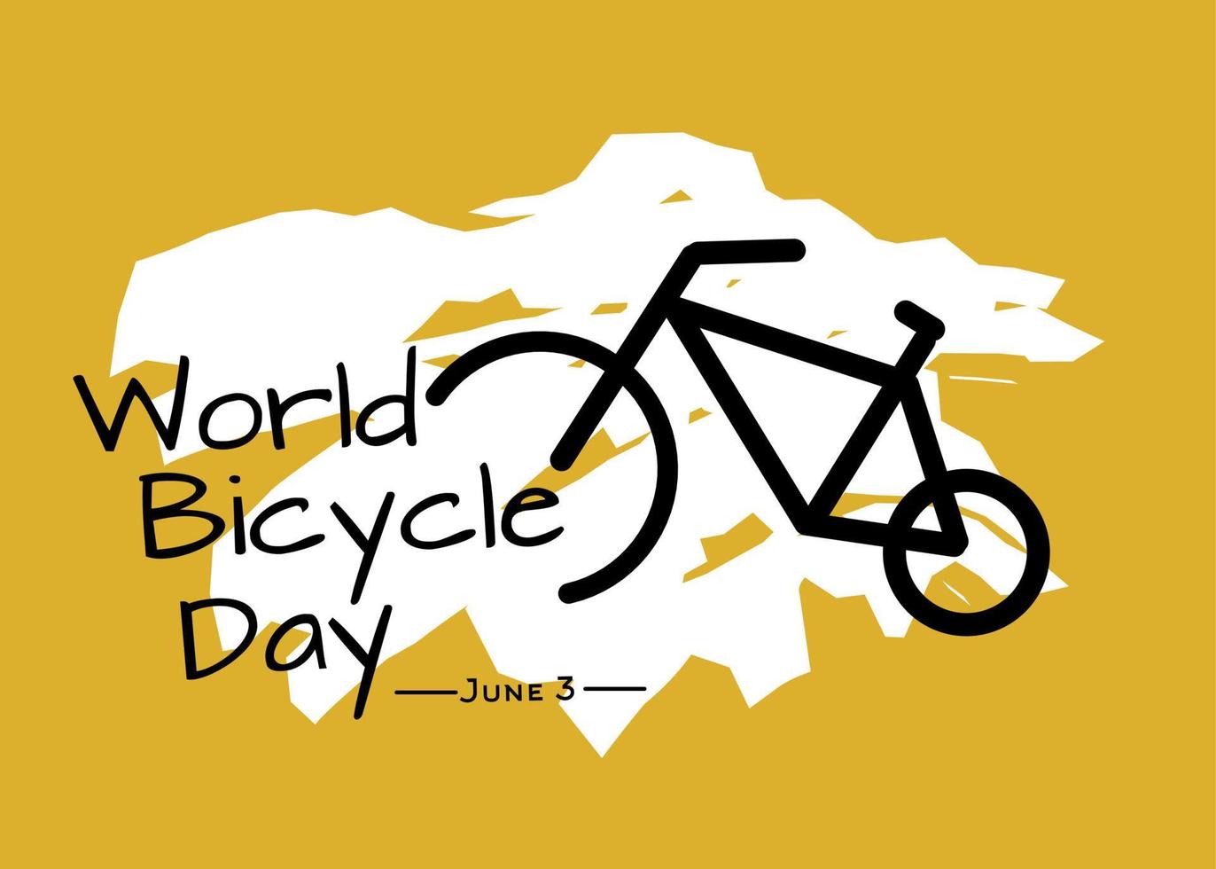 Ilustración de vector de día mundial de la bicicleta