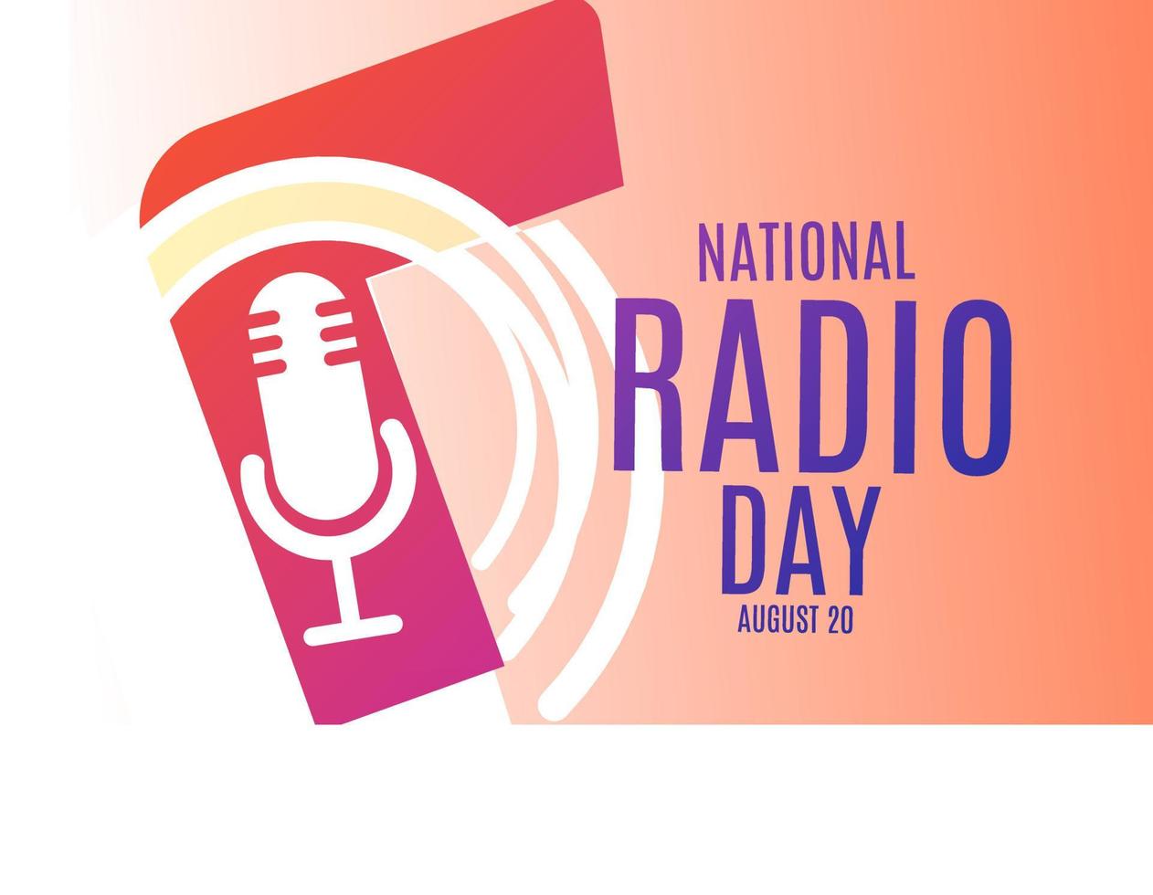 national radio day vector illustration