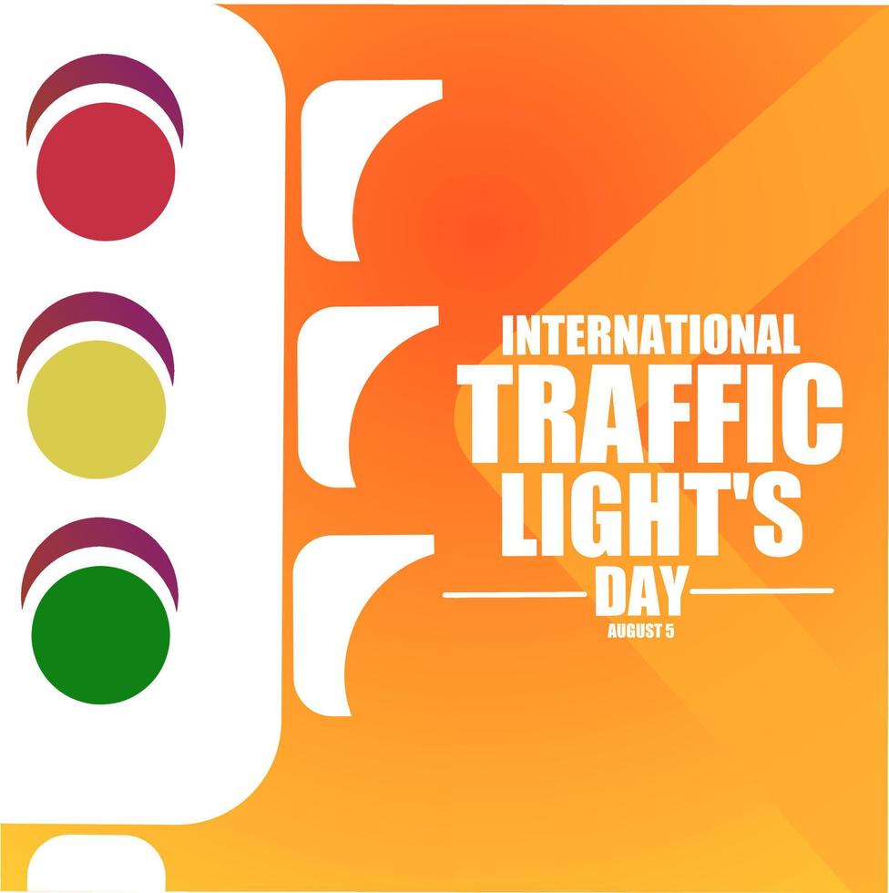 Ilustración de vector de día de semáforos internacionales