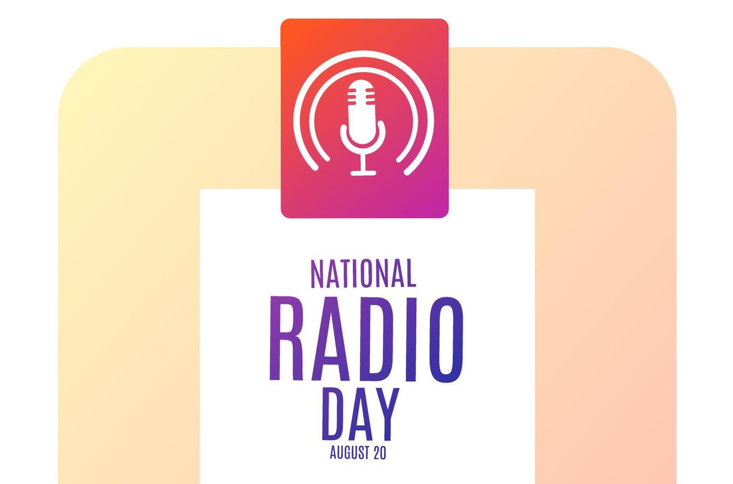 national radio day vector illustration