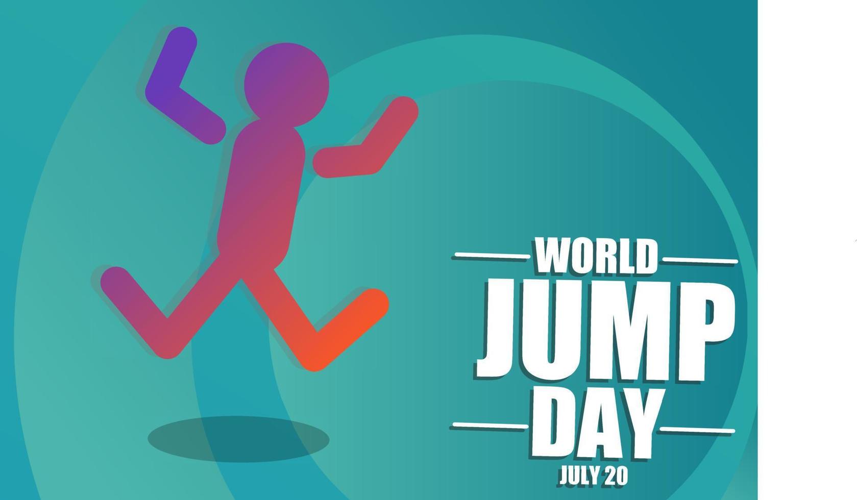 World jump day vector illustration