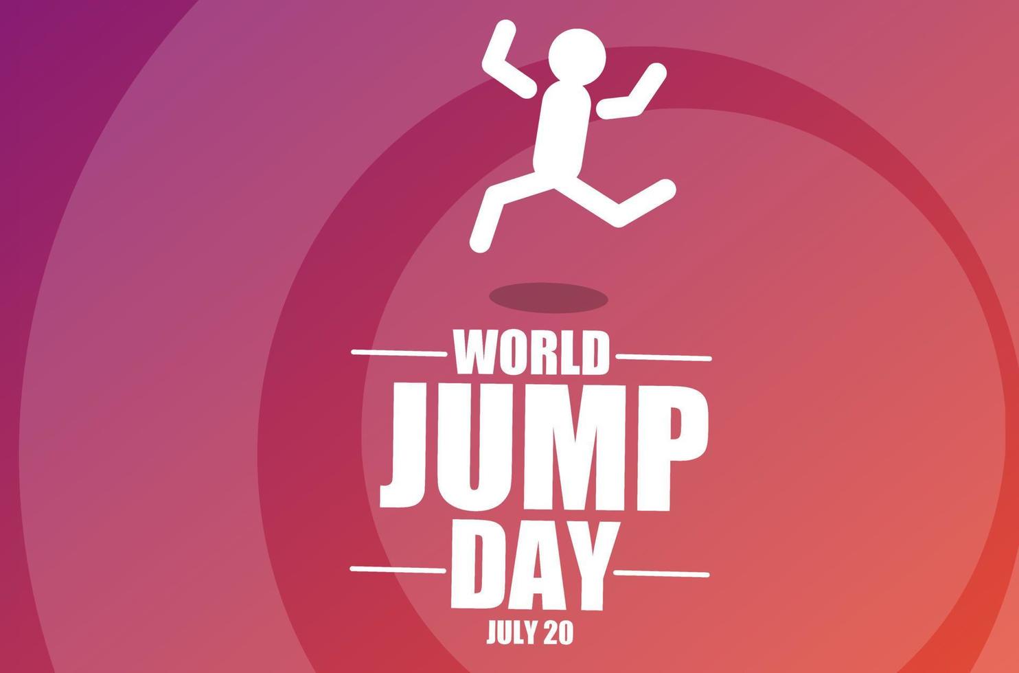 World jump day vector illustration