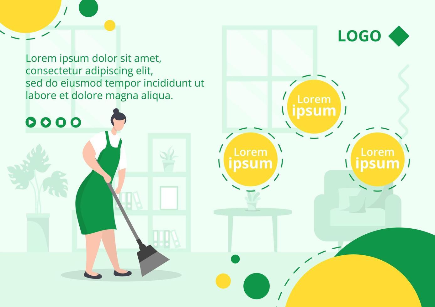 Home Cleaning Service Post Editable of Square Background Suitable for Social media, Feed, Card, Greetings, Print and Web Internet Ads vector