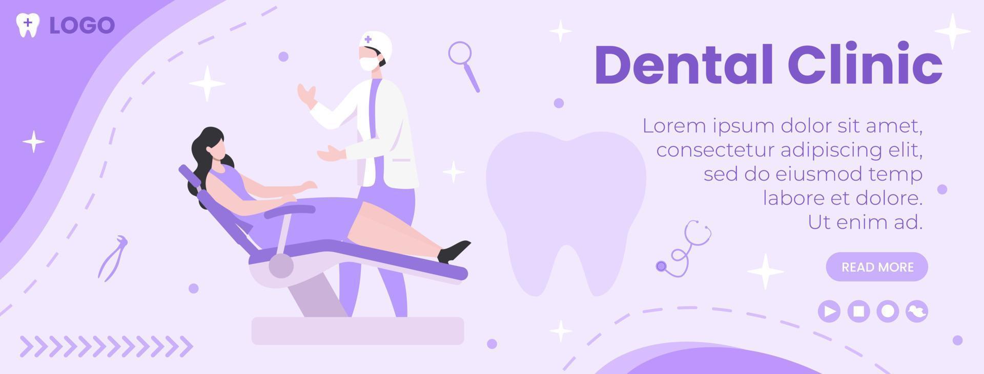 Dental Flat Design Illustration Post Editable of Square Background Suitable for Social media, Feed, Card, Greetings, and Web Internet Ads vector