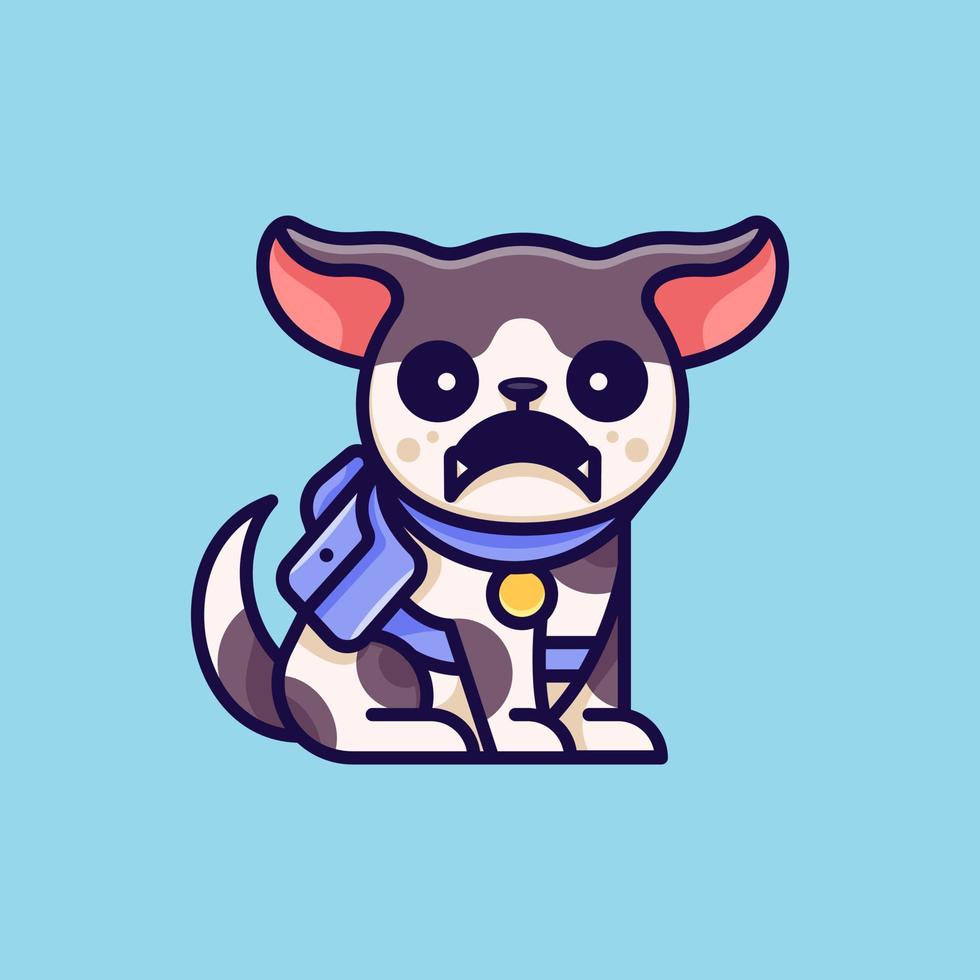 perro caniche de belleza para personaje, icono, logotipo, pegatina e ilustración vector