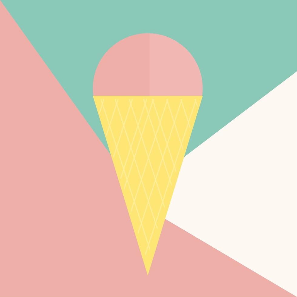 icono de helado aislado sobre fondo. pictograma plano moderno, concepto de internet vector