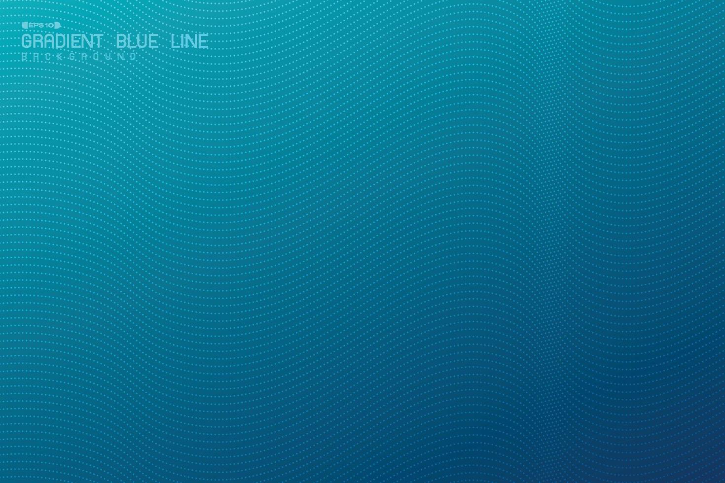 Abstract gradient blue wavy design of minimal artwork background with dot pattern tech. illustration vector eps10