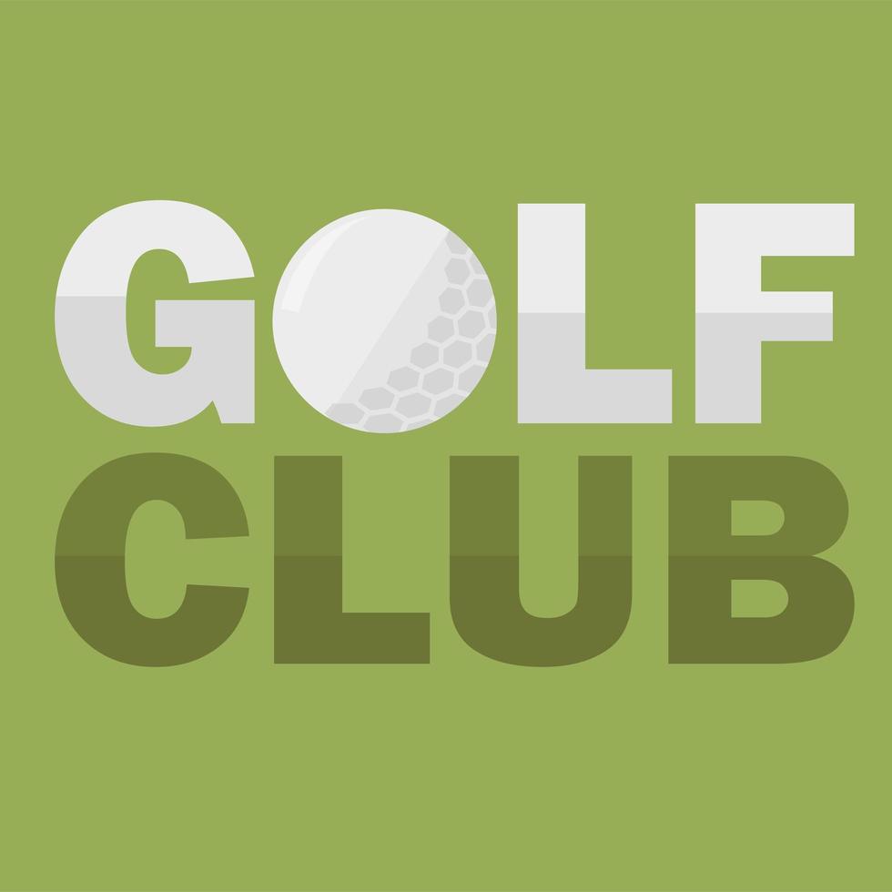 Plantilla de diseño de logotipo de club de golf en estilo plano. diseño de flyer. ilustración vectorial vector