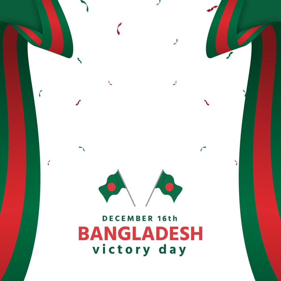 bandera de la victoria de bangladesh hermosa vector