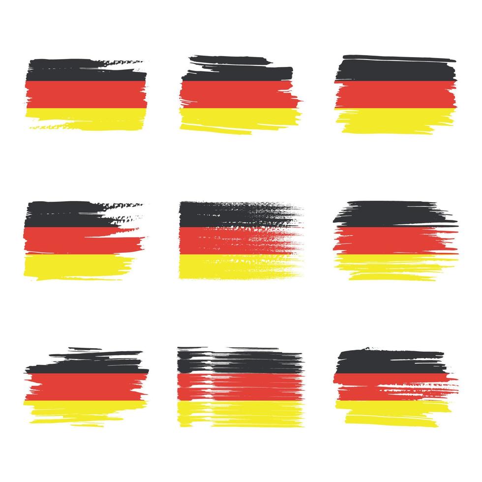 Germany flag brush strokes painted vector