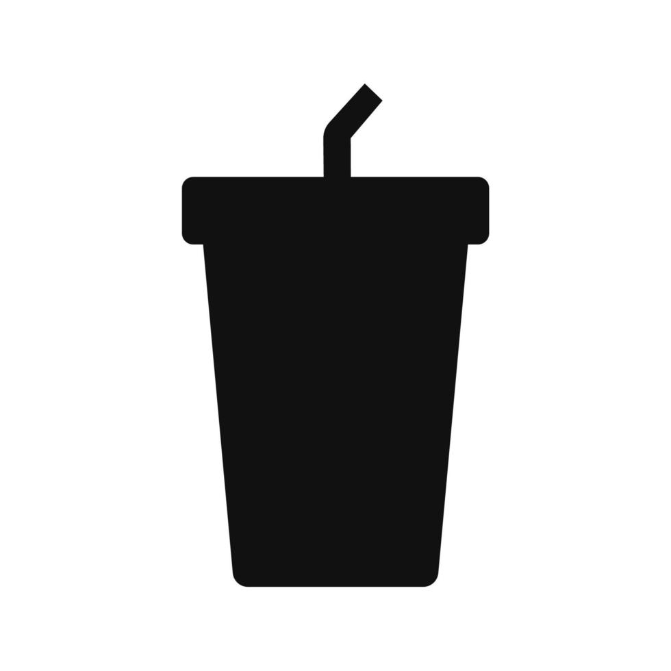 Cup of drink icon. Silhouette food and beverage vector illustration