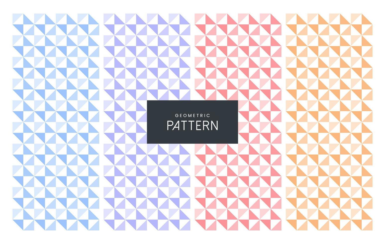 Seamless geometric pattern set vector
