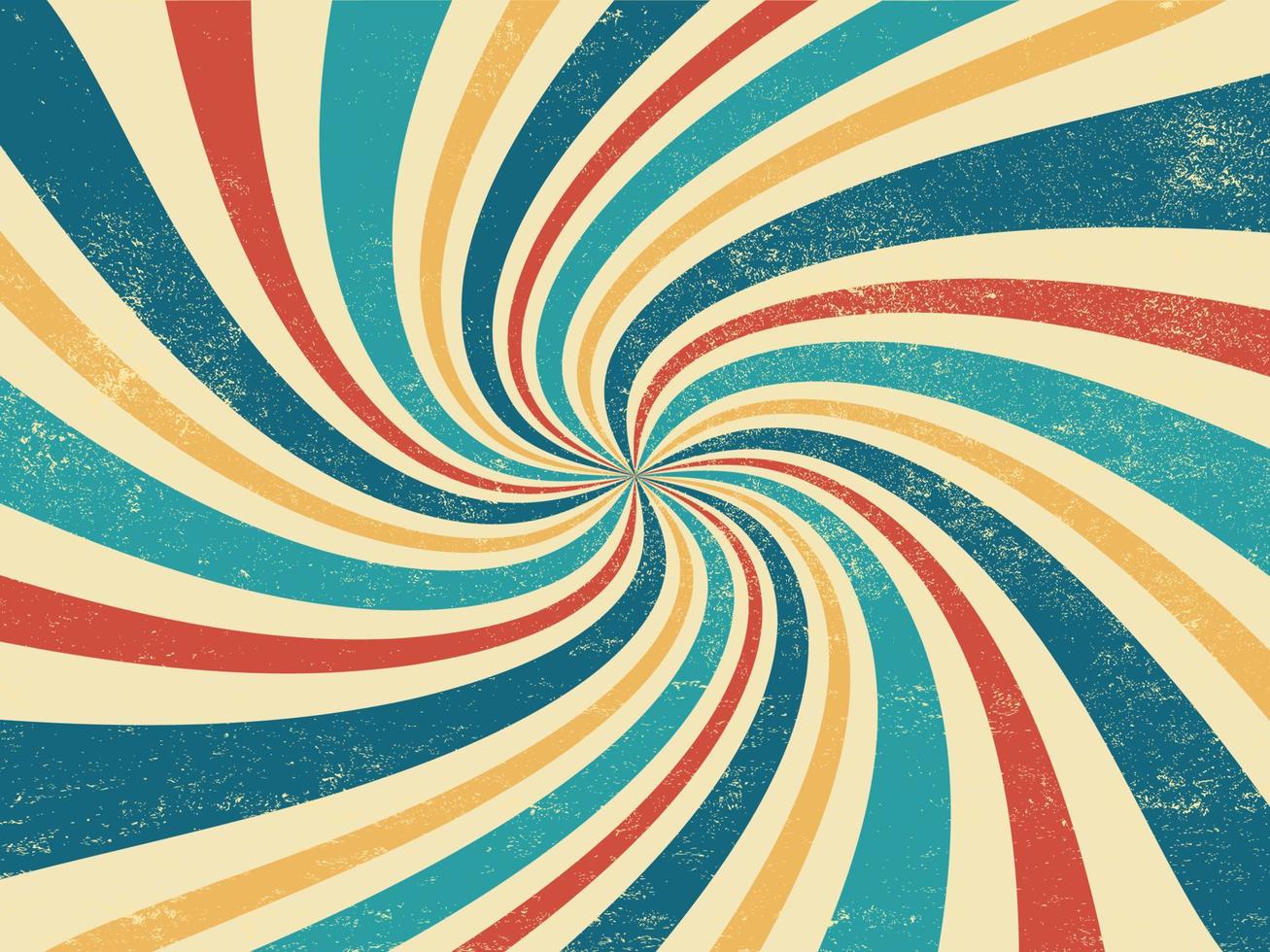 Vintage grunge twisted retro burst background vector
