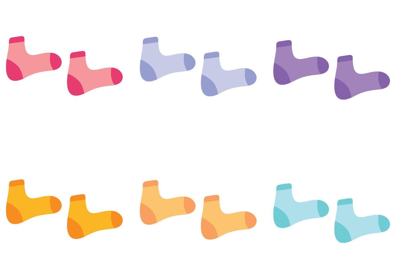 colorful socks illustration vector