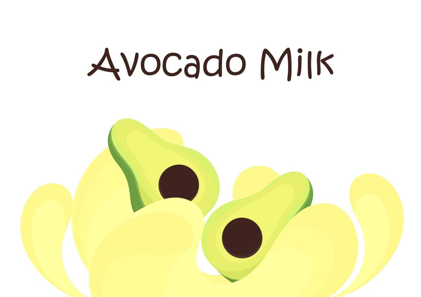 avocado milk background vector