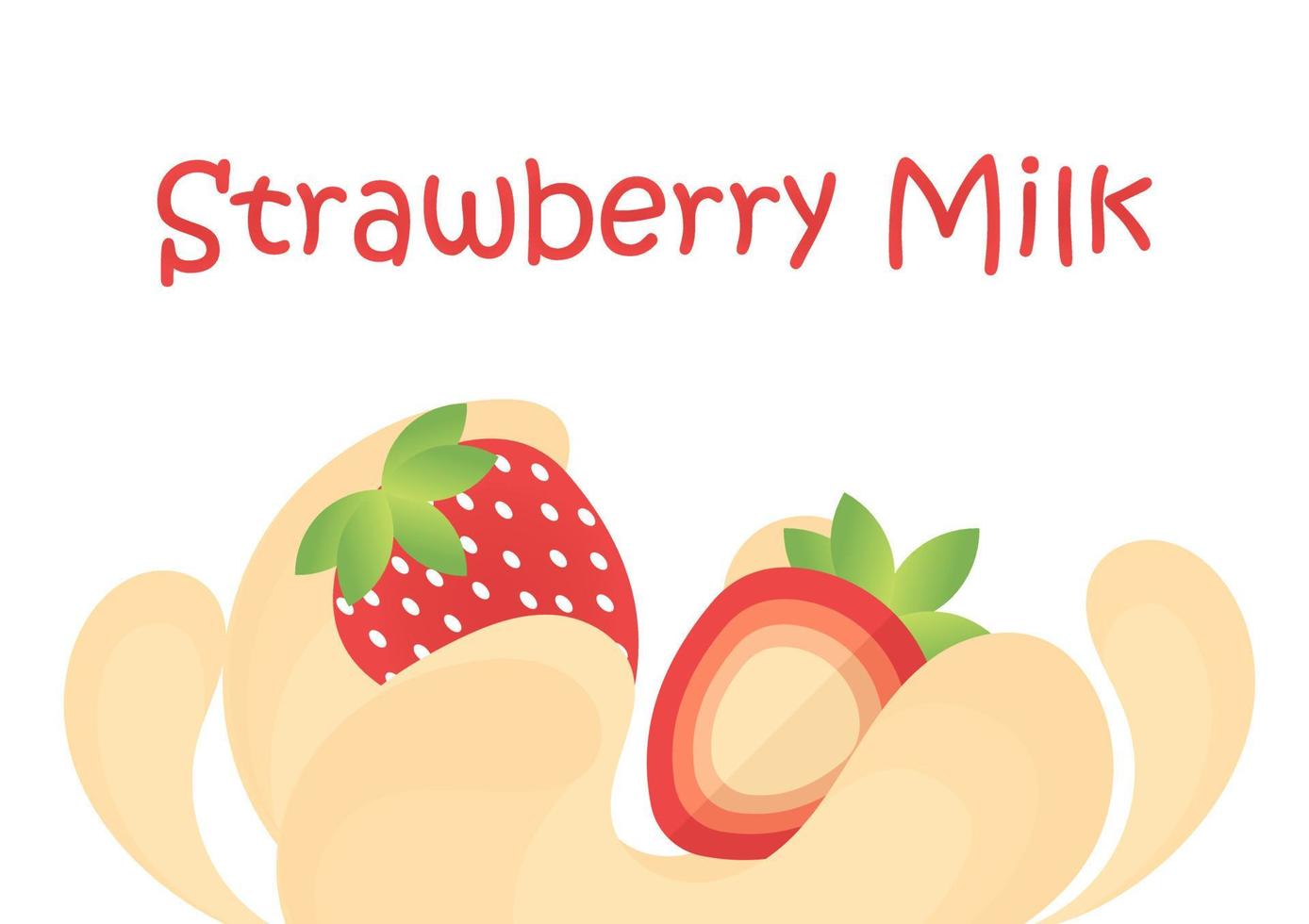 strawberry milk background vector