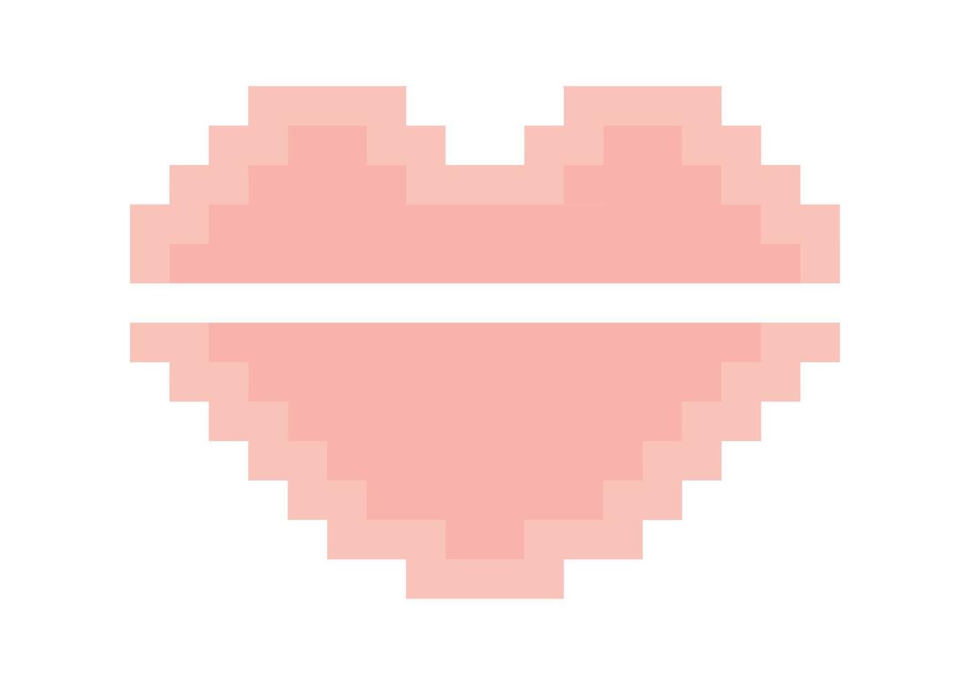 heart design concepts with pixel theme 2 vector