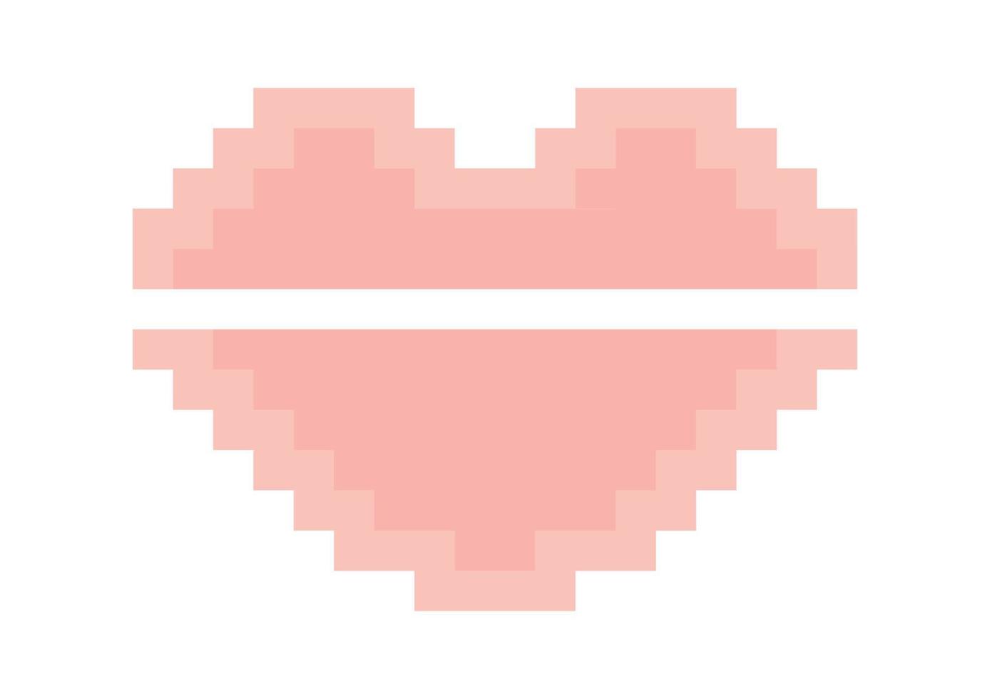 heart design concepts with pixel theme 2 vector