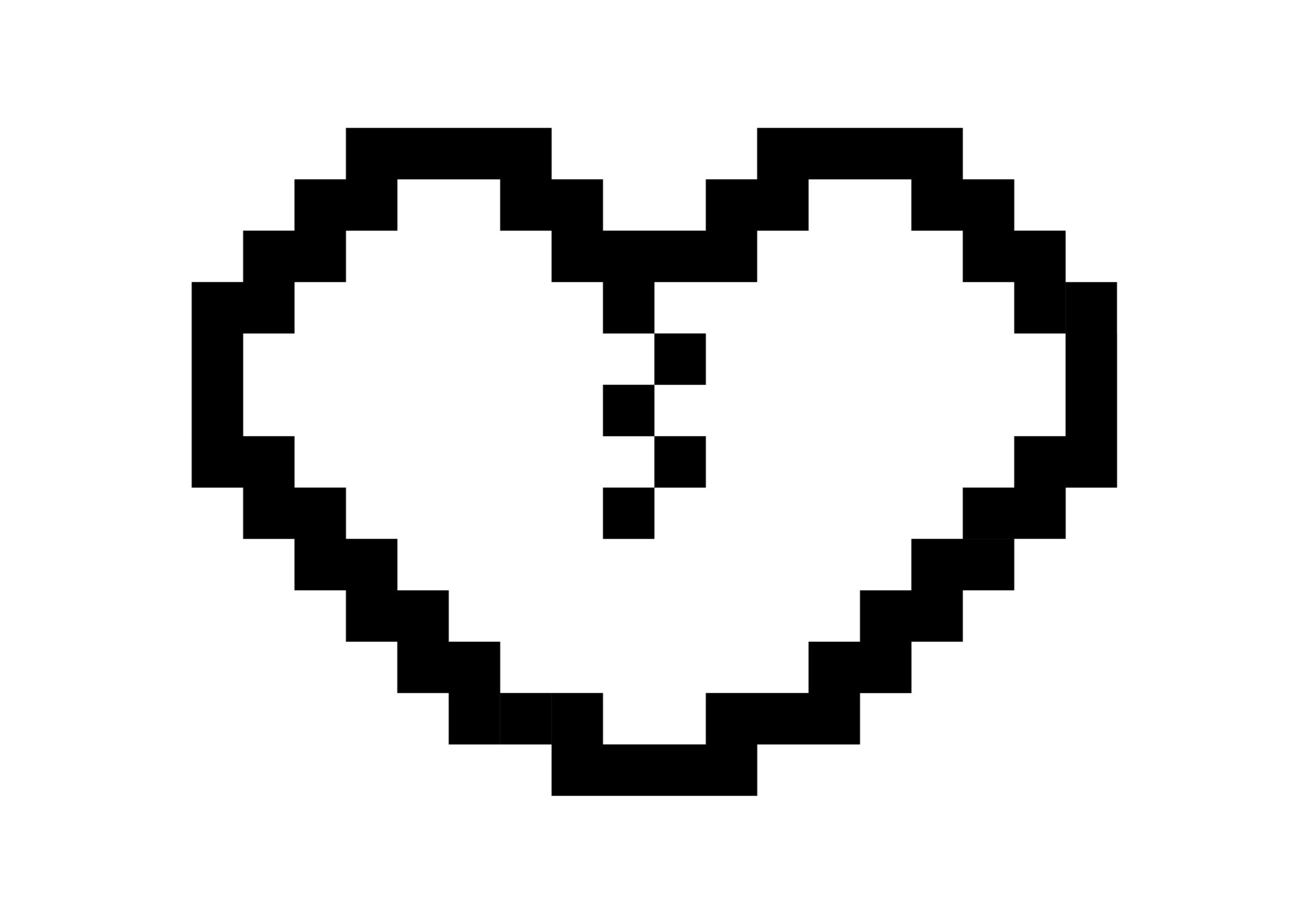 heart design concepts white and black 4581340 Vector Art at Vecteezy