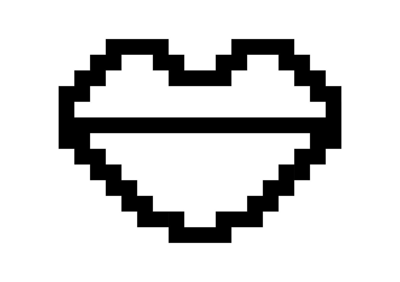 conceptos de diseño de corazón blanco y negro vector