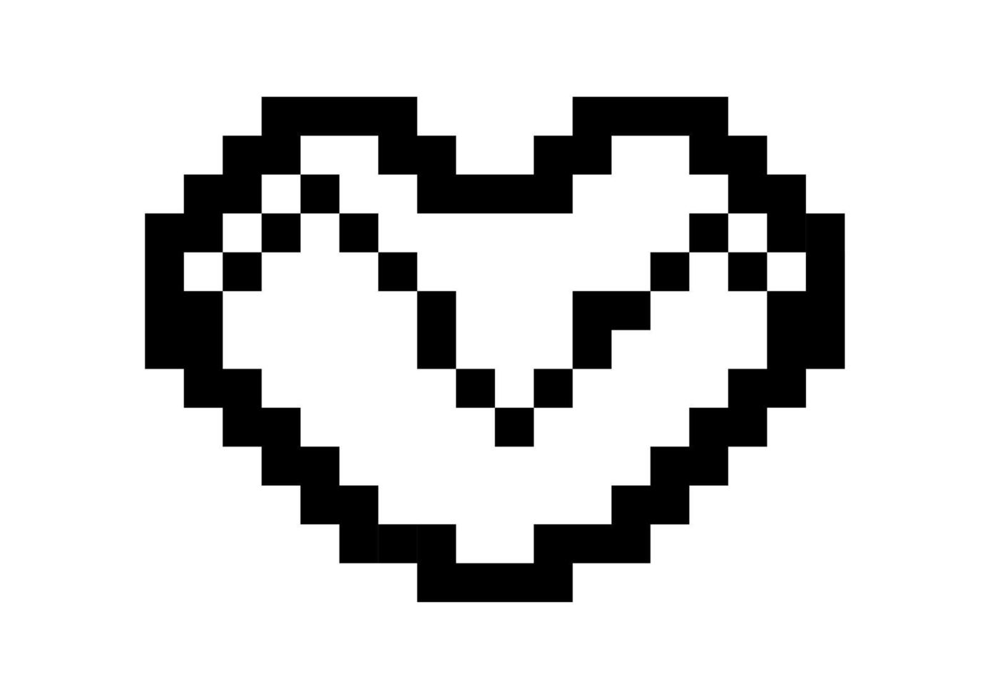 heart design concepts white and black 4581355 Vector Art at Vecteezy