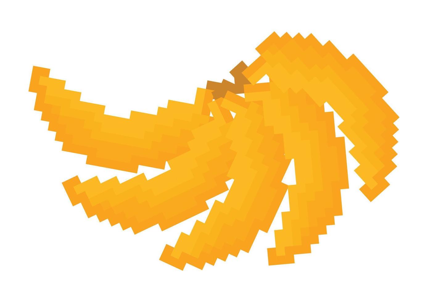 banana illustration with pixel theme 2 vector
