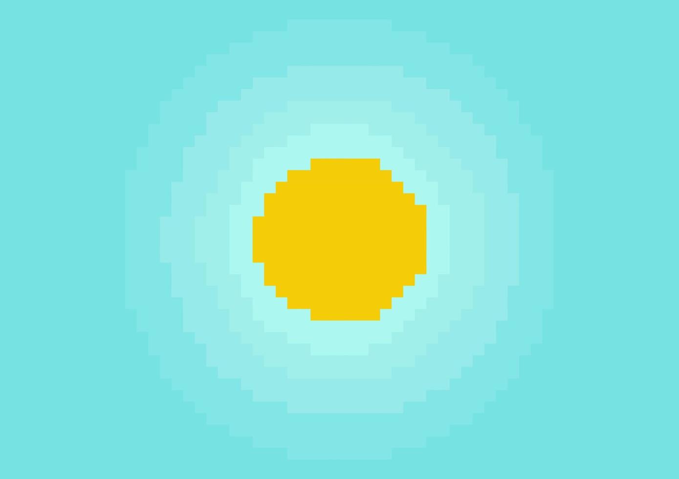 sunrise illustration in pixel style 2 vector