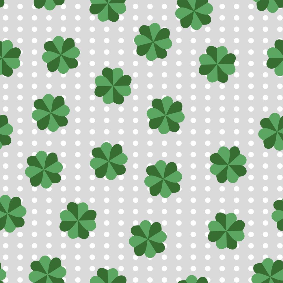 Clover St. Patricks Day pattern. Seamless vector