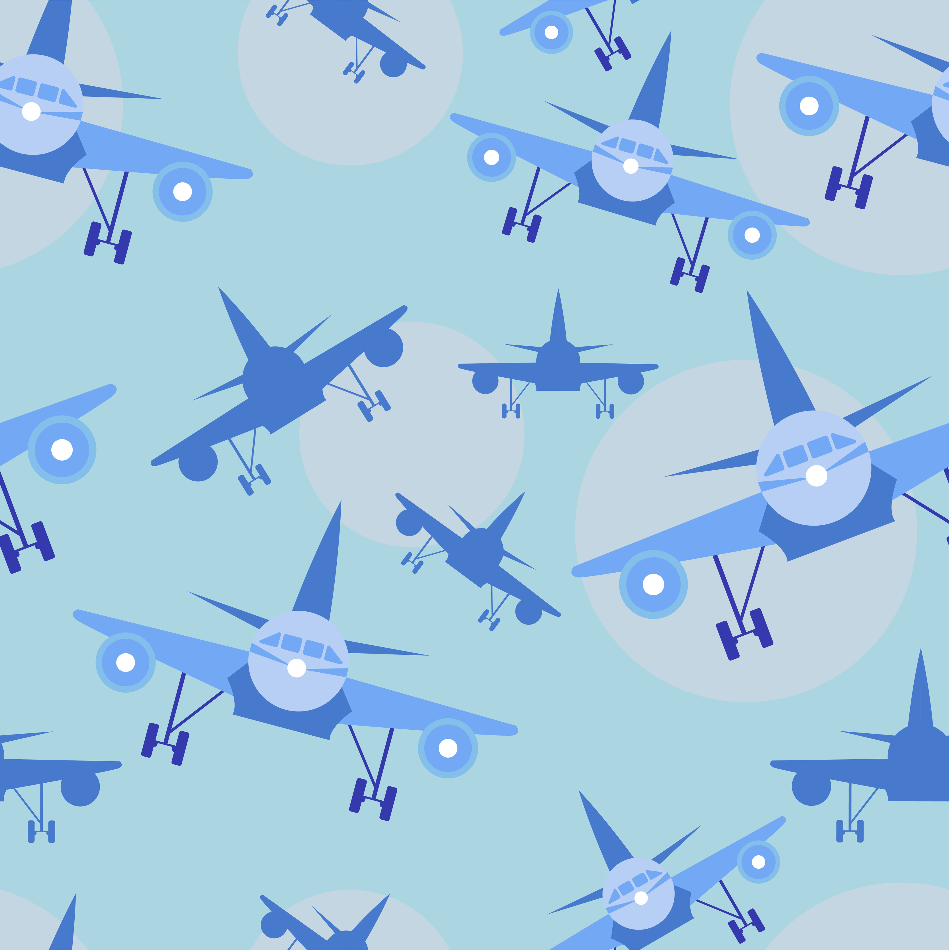Kids seamless pattern with airplanes - Baby pattern 4581425 Vector Art ...