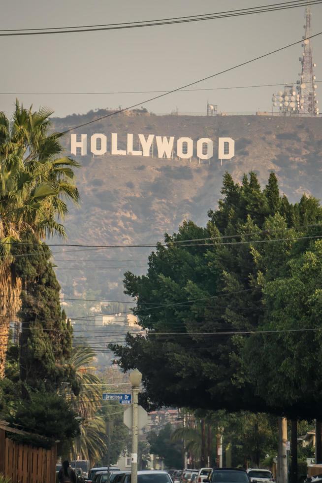 los angeles, ca, 2021 - vista del famoso letrero de hollywood foto