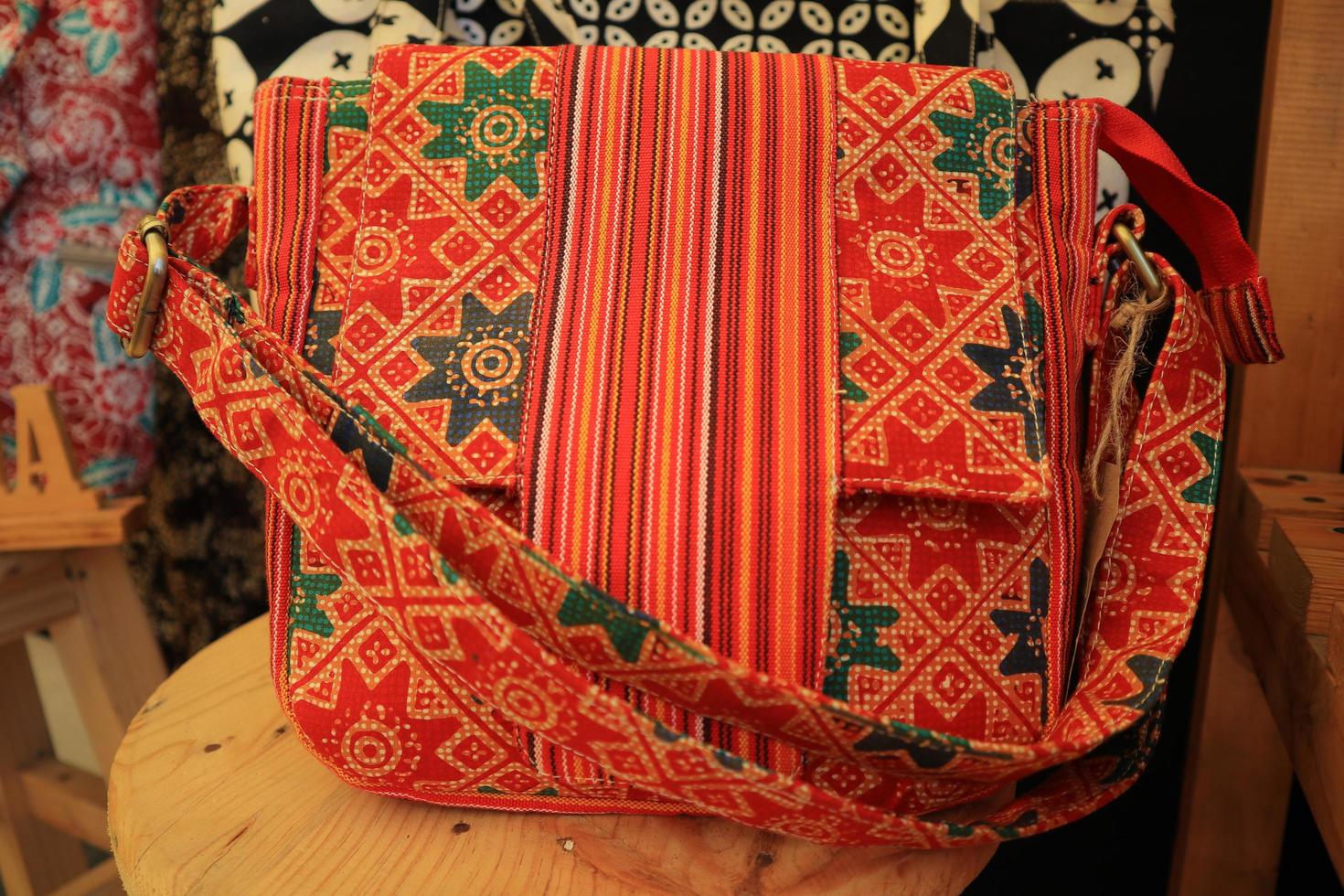 bags made of brick, which are sold at the exhibition photo