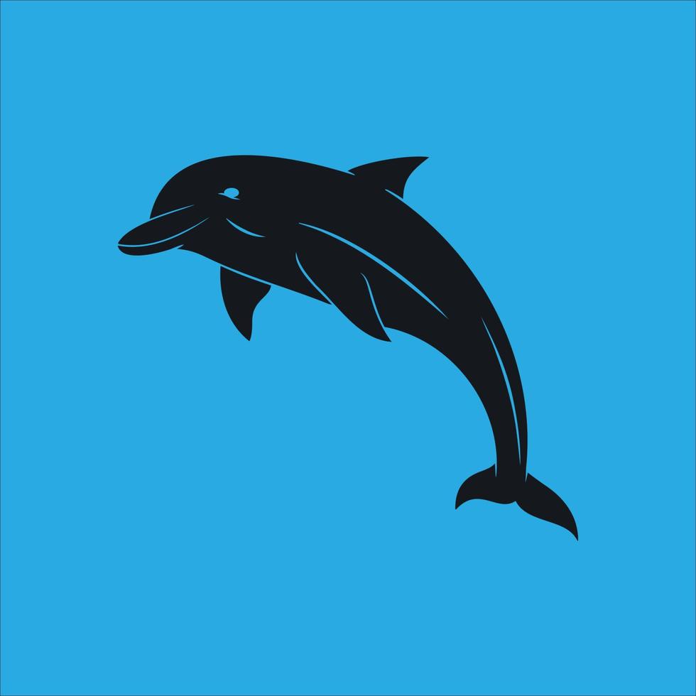 Ilustración de vector de delfines saltando