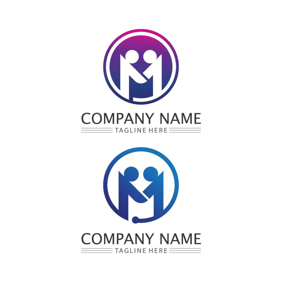 People logo, Team, Succes people work, Group and Community, Group Company and Business logo vector and design Care, Family icon Succes logo