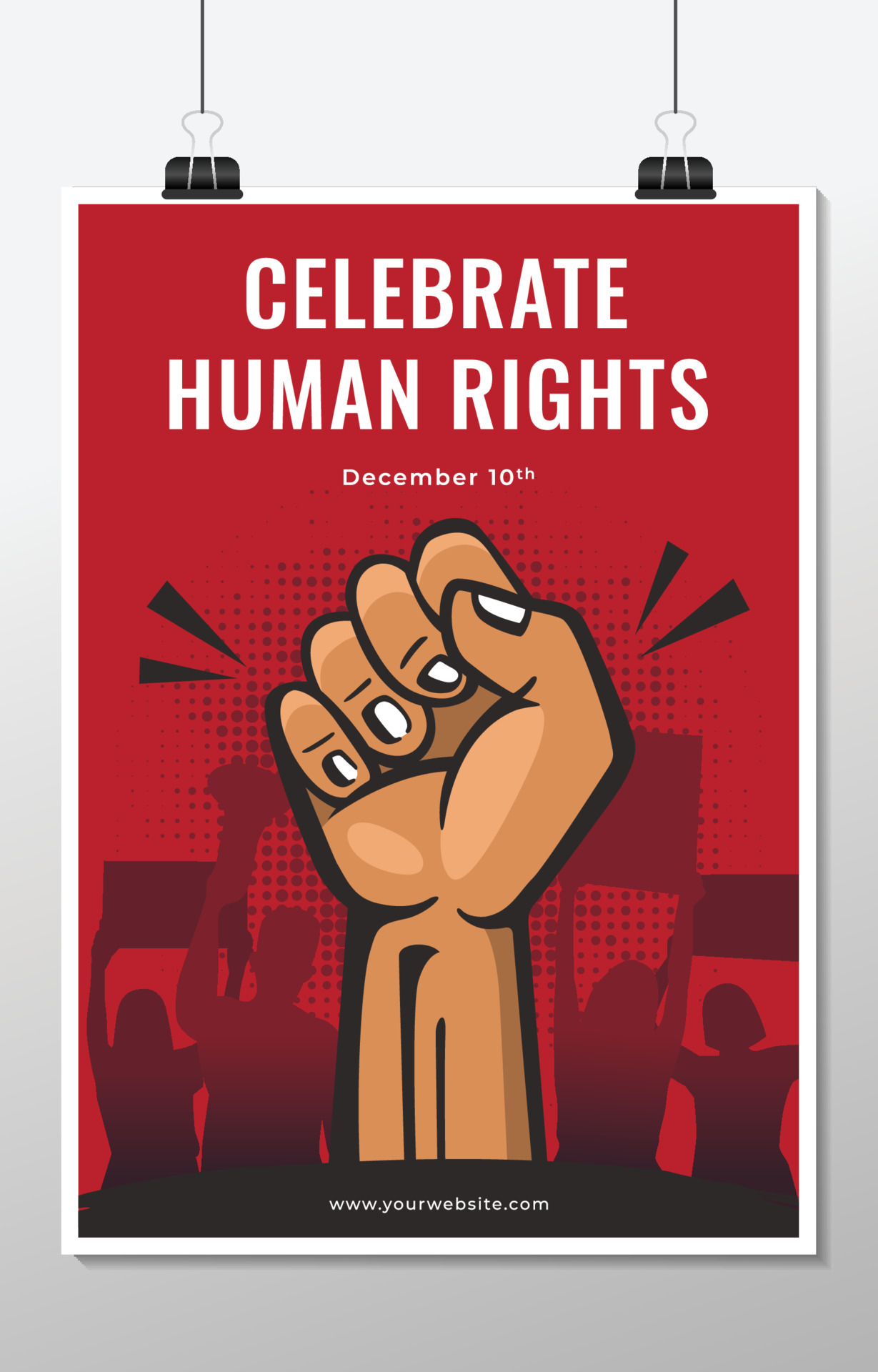Celebrating Human Rights Poster 4581946 Vector Art at Vecteezy