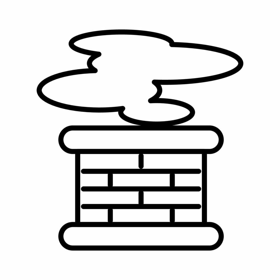 icono de chimenea estilo de línea.eps vector