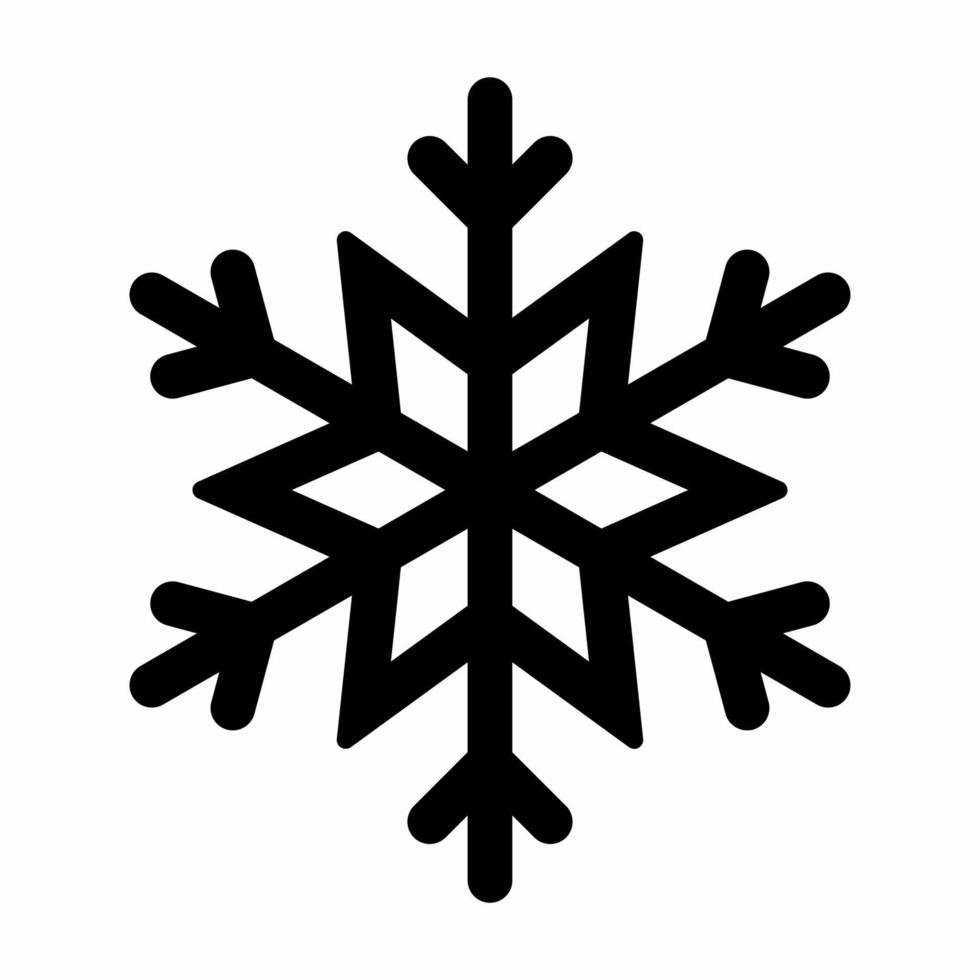 Snowflake Icon Black and Whit... vector
