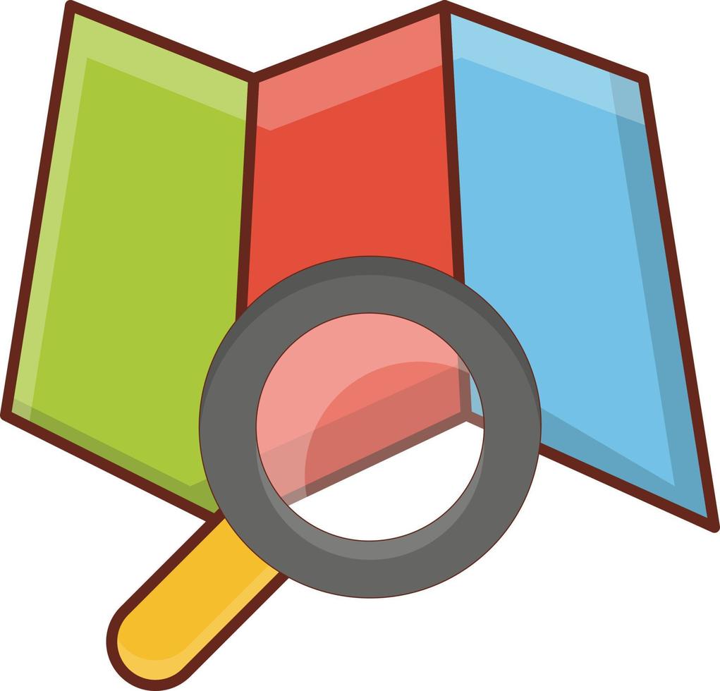 map search  colour Line icons vector