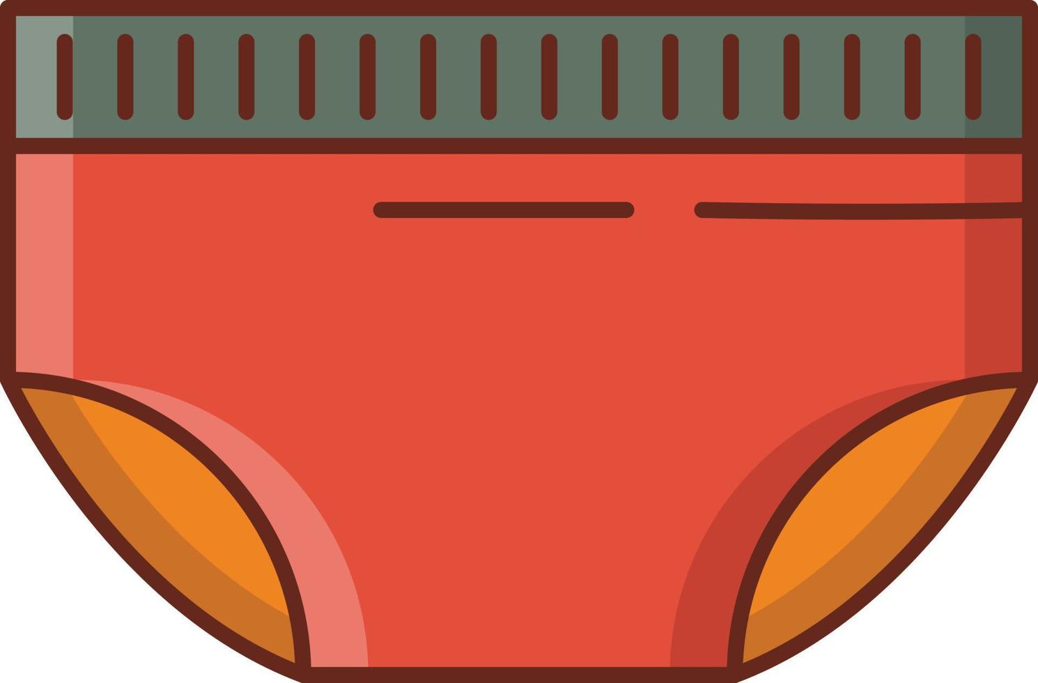 under wear colour Line icons vector