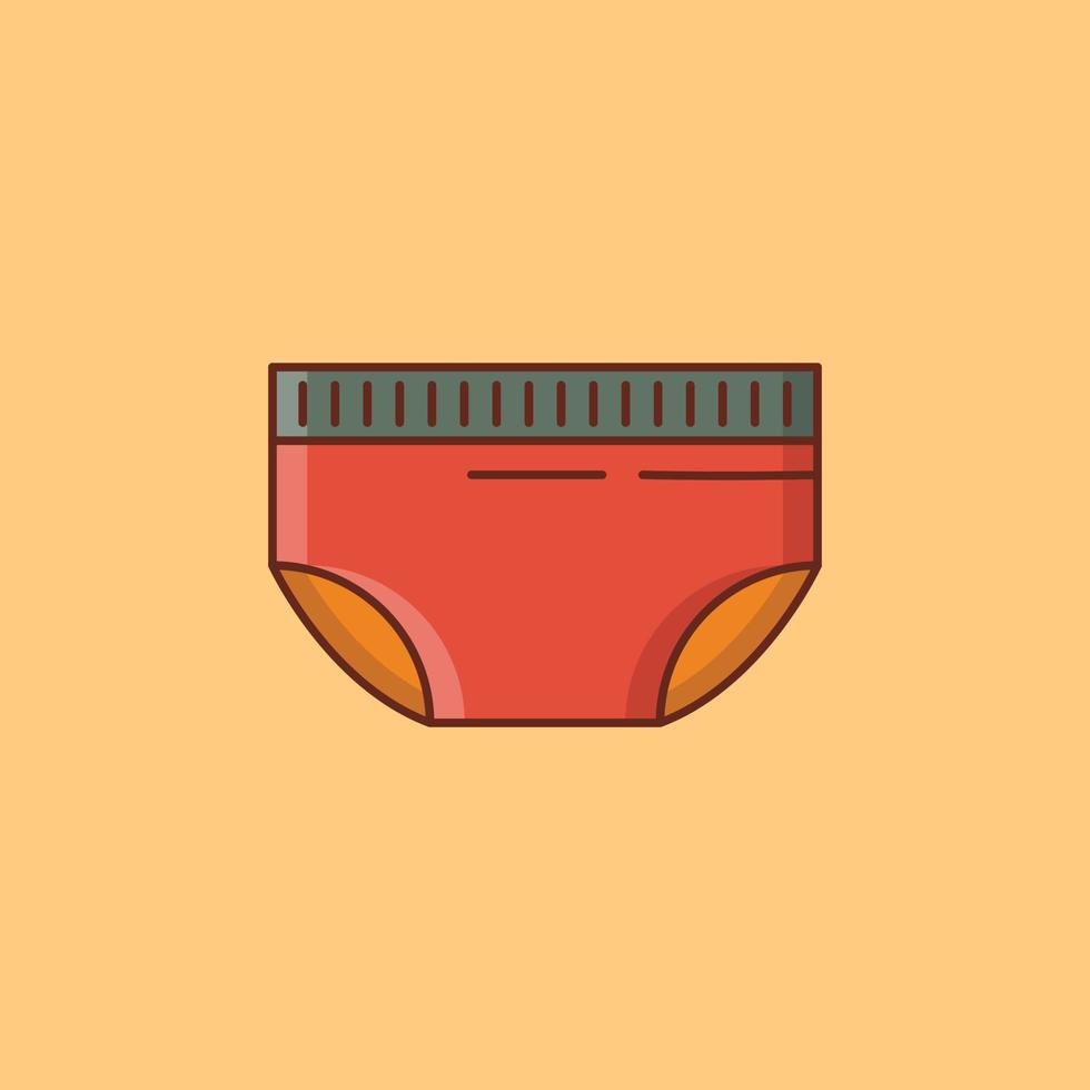 under wear colour Line icons vector