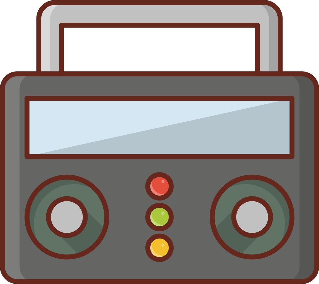 radio colour Line icons vector