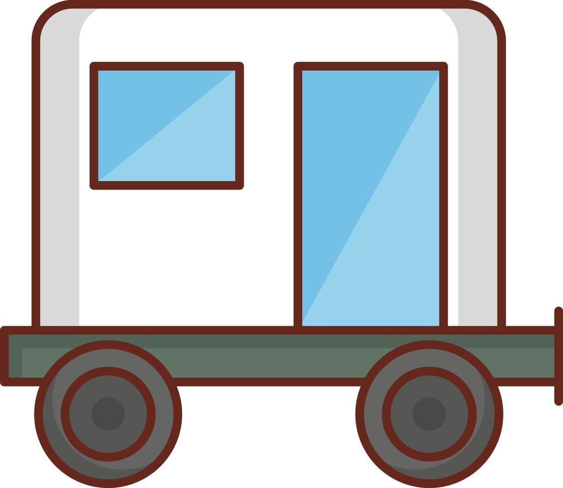 iconos de línea de color de caravana vector