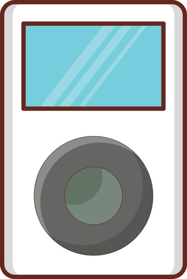 iconos de línea de color de gadget de ipod vector