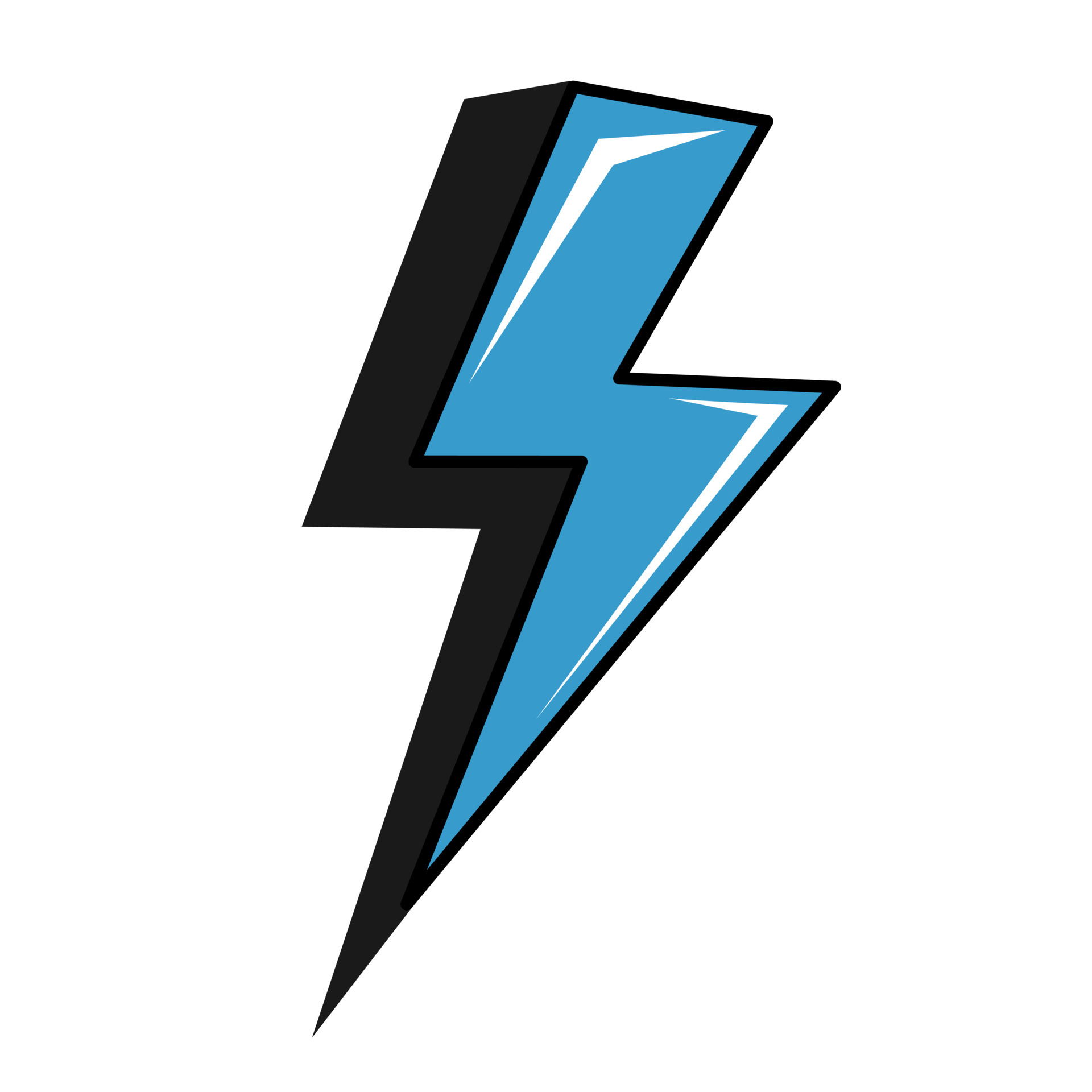 Lightning flash bolt or thunderbolt blue Vector Image